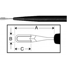 ZABBY'S EDGE Crescent Blade Tip Angled Bevel Up 10/Box Z -7410AT - Price Includes Packing and Freight