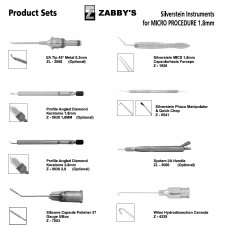 Silverstein Instruments for MICRO PROCEDURE 1.8mm set complete set - Price includes packing and freight